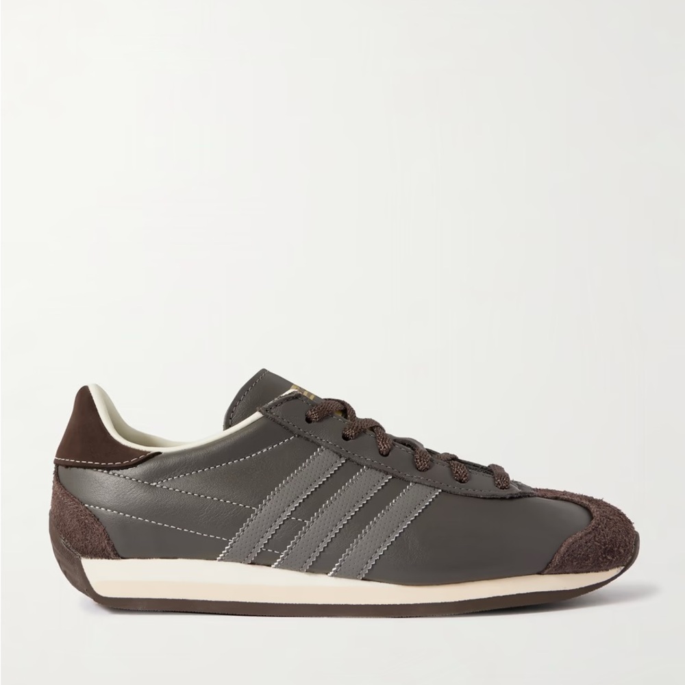 Adidas Originals Country OG Suede Trimmed Leather Sneakers